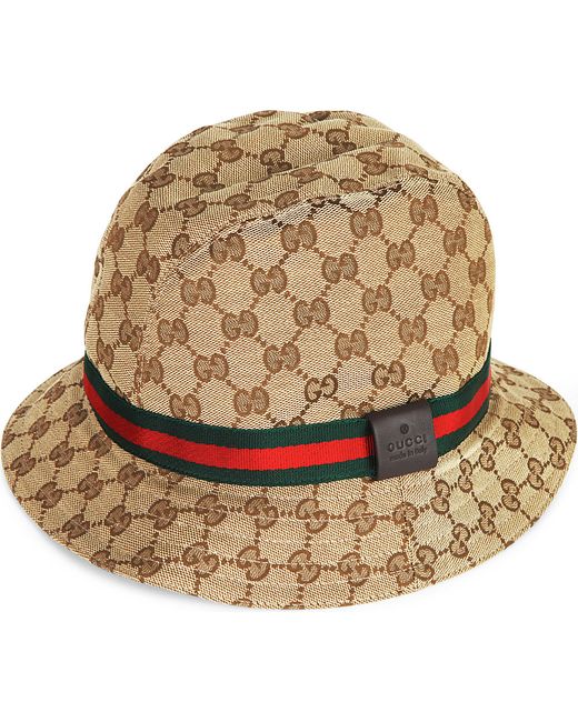 Gucci Leather Gg Monogram Bucket Hat | Lyst UK