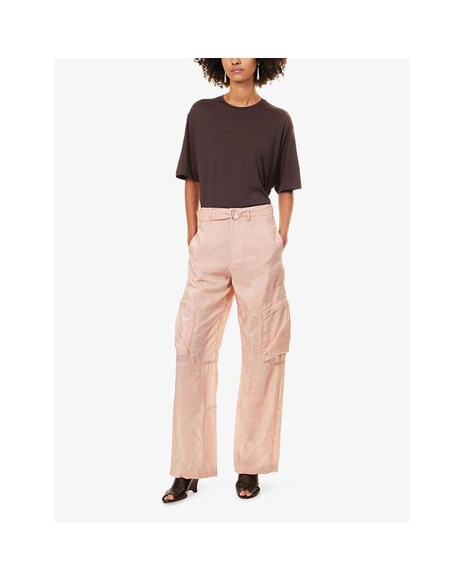 Frankie Shop Purple Harper Cotton-Jersey T-Shirt