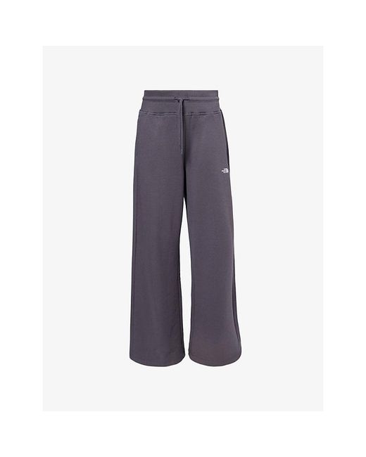 The North Face Blue Essential Light Wide-Leg Cotton Jogging Bottoms