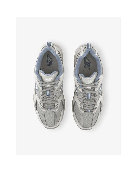 New Balance White Mr530 Suede And Mesh Low-Top Trainers for men