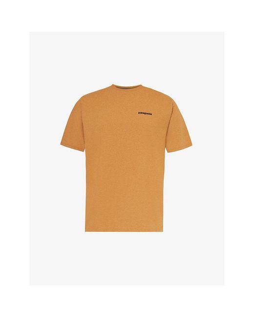 Patagonia Brown P-6 Logo Responsibili-tee Recycled Cotton And Recycled Polyester-blend T-shirt X for men