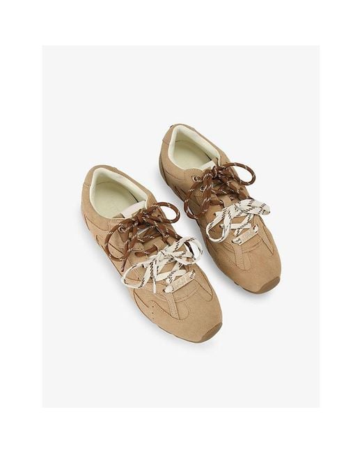 Steve Madden Natural Aziel Suede Trainers