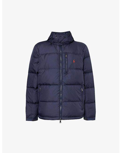 POLO RALPH LAUREN Logo-Embroidered Quilted Recycled-Ripstop Hooded Down  Jacket for Men