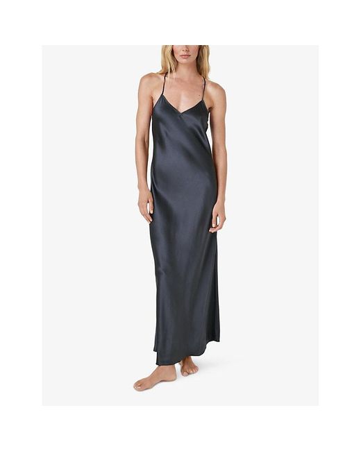 Silk maxi nightdress deals