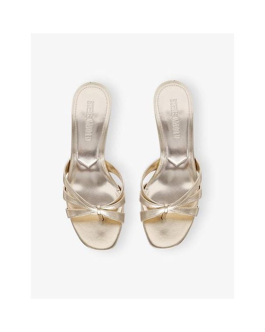 Steve Madden White Cary 977 Heeled Leather Sandals