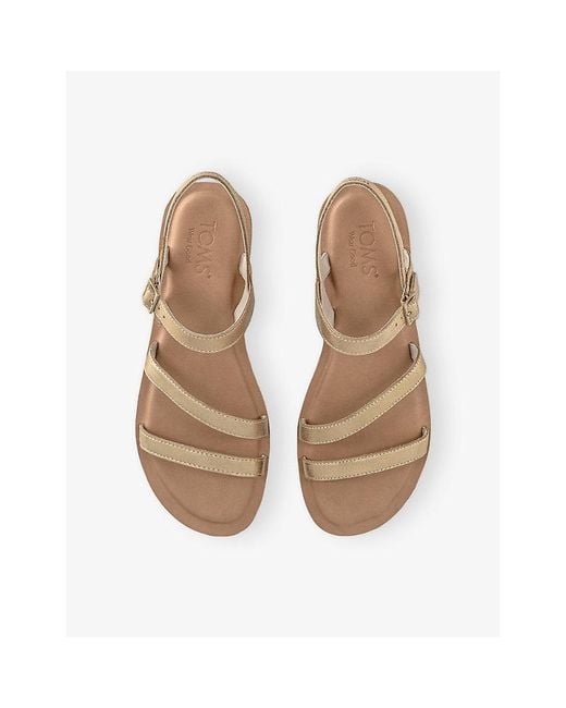 TOMS Natural Kira Leather Sandals