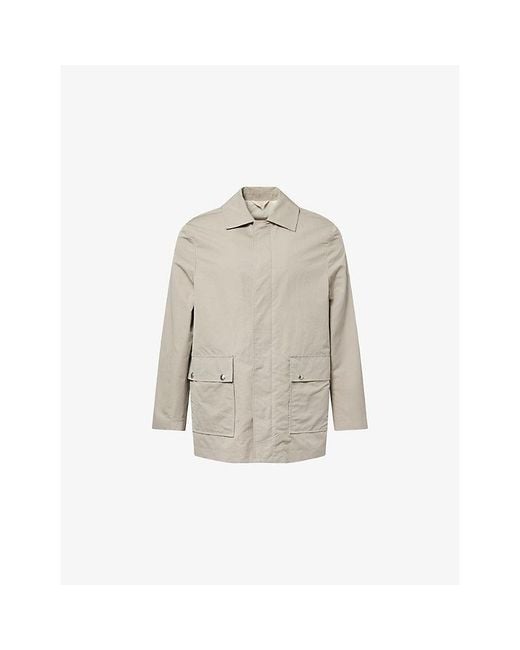 Eleventy Natural Field Classic-Collar Cotton And Silk-Blend Jacket for men