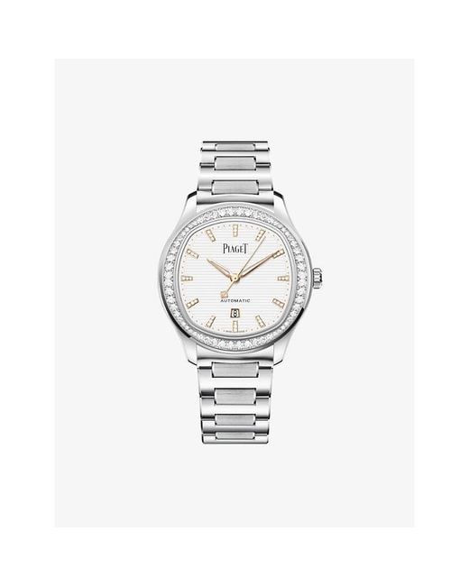 Piaget Metallic Polo Stainless-Steel And Diamond Watch 36Mm for men