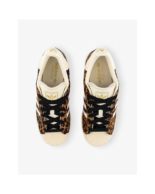 Adidas Brown Superstar Ii Woven Trainers