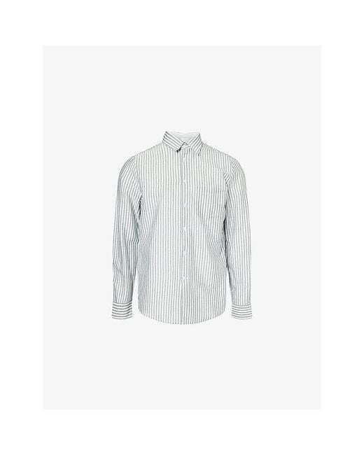 Raith Blue Abilo Striped Woven Shirt for men