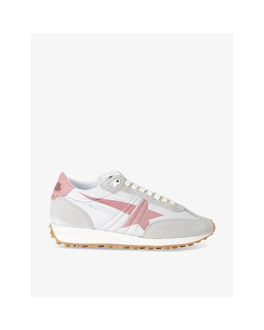 Golden Goose Deluxe Brand White Marathon Runner Suede And Mesh Low-top Trainers