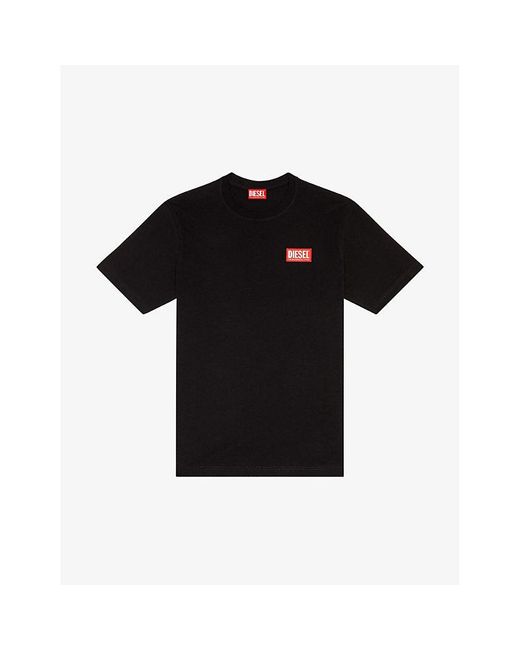 DIESEL Black T-just Logo-print Short-sleeve Cotton T-shirt for men