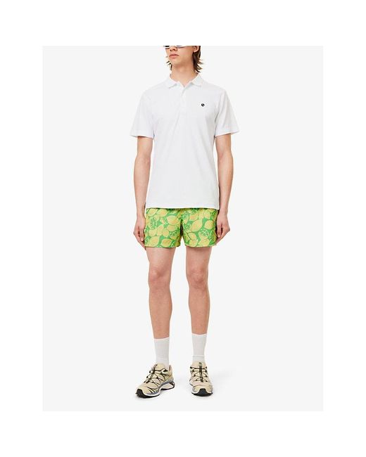 Björn Borg Green Lemon-print Recycled-polyester Swim Shorts Xx for men