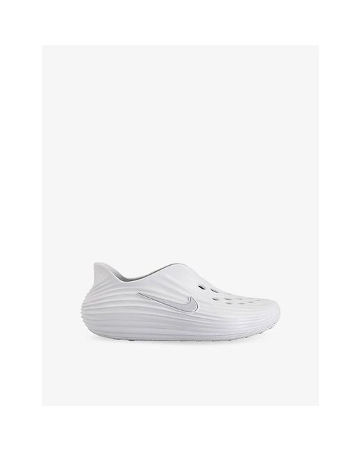 Nike White React Rejuven8 Rubber Shoes for men