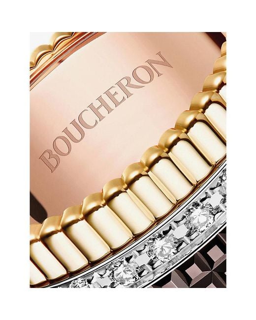 Boucheron Metallic Quatre Classique 18Ct- - - And 0.49Ct Diamond Ring for men