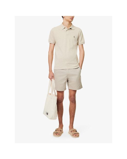 Polo Ralph Lauren Natural Prepster Logo-embroidered Classic-fit Stretch-cotton Shorts X for men