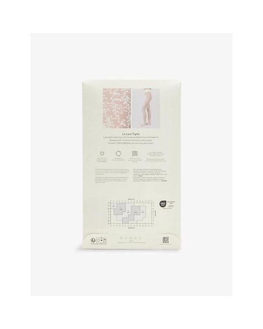 Swedish Stockings White Lo Lace 40 Denier Stretch-Knit Tights