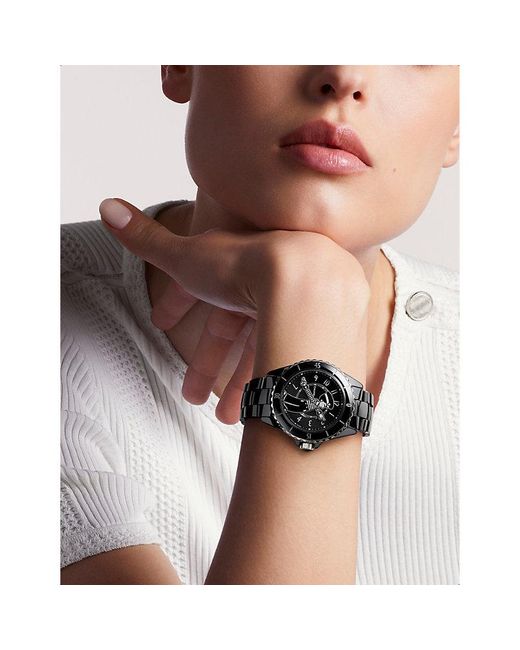 Chanel H7609 Mademoiselle J12 La Pausa Stainless-steel And Ceramic  Automatic Watch in Black