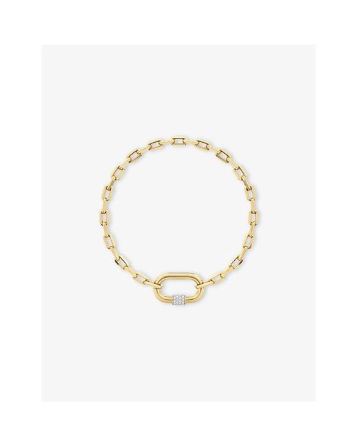Iphoria Metallic Screw 18Ct Vermeil And 0.36Ct Topaz Chain Bracelet