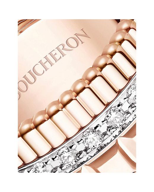Boucheron White Quatre Radiant Edition Rose- And 0.51Ct Diamond Ring for men