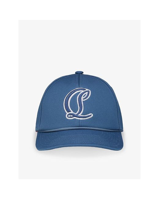 Christian Louboutin Blue Mooncrest Ivy Ac Canvas Cap for men