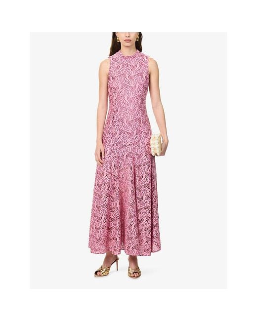 Sister Jane Pink Lucie Lace Maxi Dress