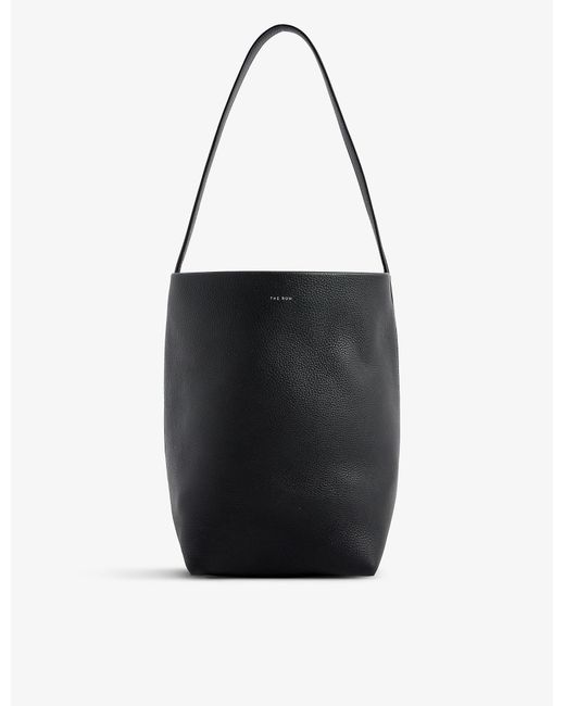 The Row Park Medium Leather Tote Bag in Black | Lyst