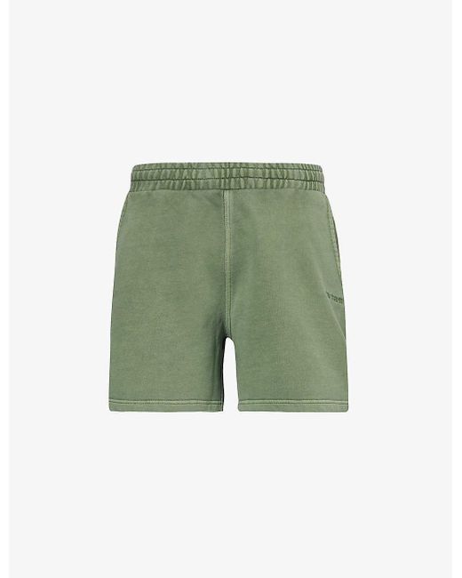 Carhartt Green Duster Brand-embroidered Cotton-jersey Shorts