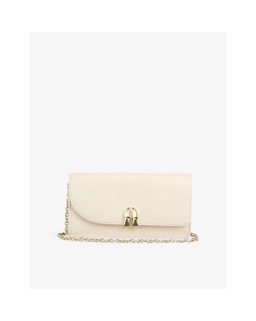L.K.Bennett Natural Florence Leather Clutch Bag