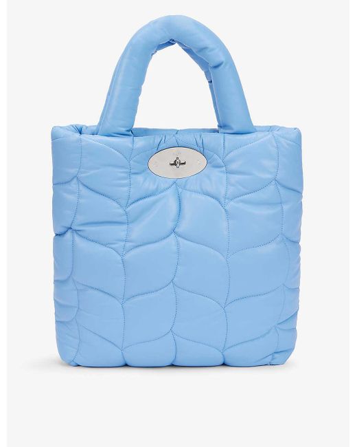Mulberry Blue Big Softie Leather Tote Bag