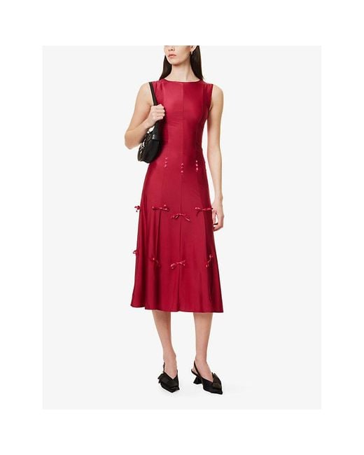 strapless open back dress Pretty Handmade Knee Length Dark Red Lace Junior Party Dress, Beautifu –  Cutedressy