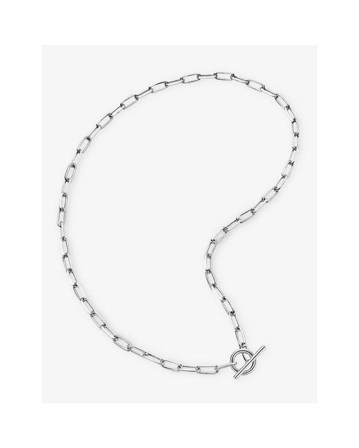 Astley Clarke White Celestial T-bar Sterling-silver Chain Necklace