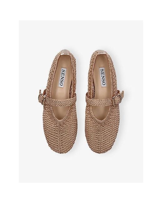Senso Brown Cheska Woven Ballet Flats