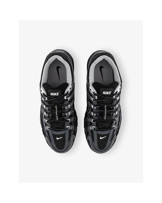 Nike Black P-6000 Suede And Mesh Trainers for men