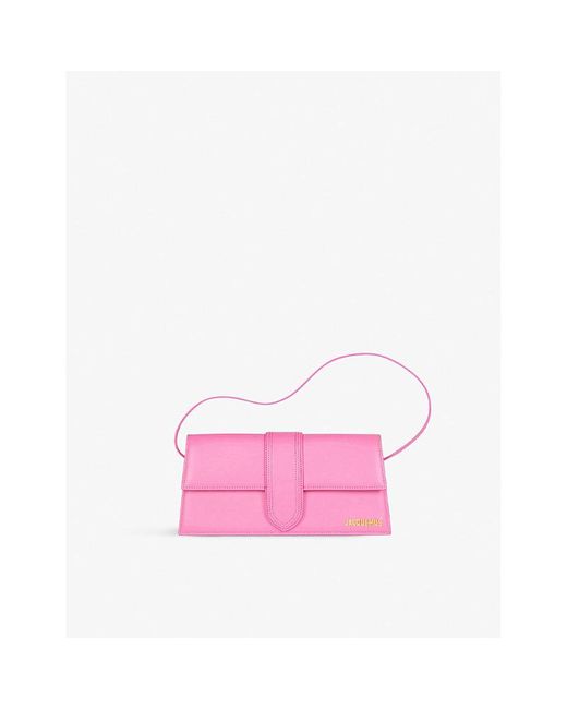 Jacquemus Pink Le Bambino Long Leather Shoulder Bag