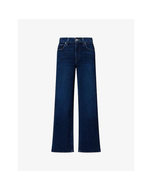 PAIGE Blue Tatum Wide-Leg Denim Jeans