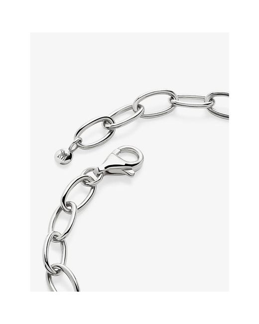 Monica Vinader Metallic Heart-Shaped Sterling- Bracelet