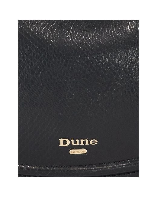 Dune Black Dependent Structural Leather Shoulder Bag