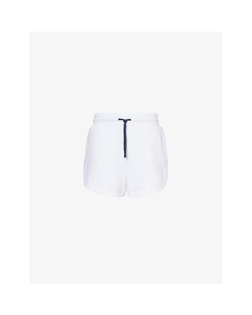 Varley White Ollie High-rise Stretch-jersey Shorts