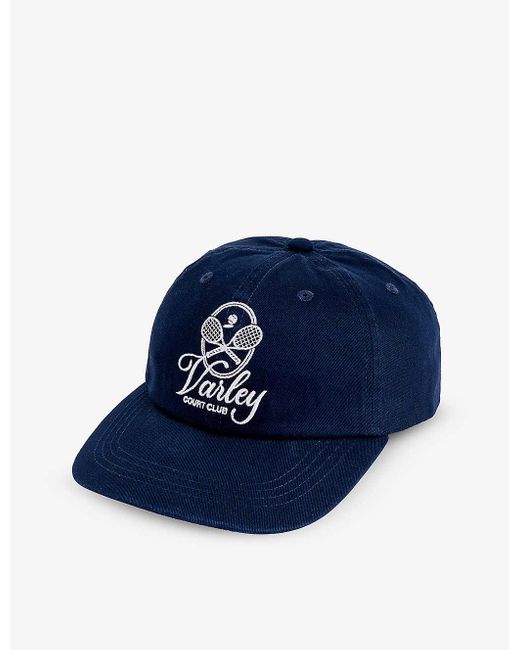 Varley Blue Noa Club Brand-embroidered Cotton Baseball Cap