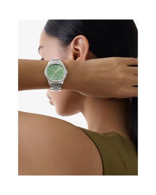 Piaget Green Polo Stainless-Steel And 0.08Ct Diamond Automatic Watch 36Mm