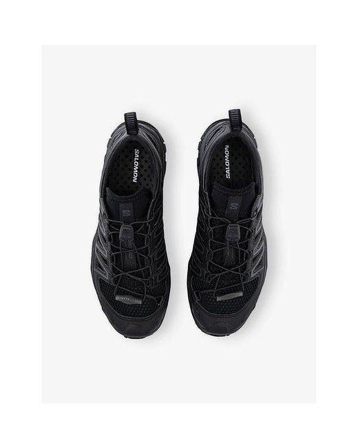 Salomon Black Xa Pro 3D Mesh And Faux-Leather Trainers