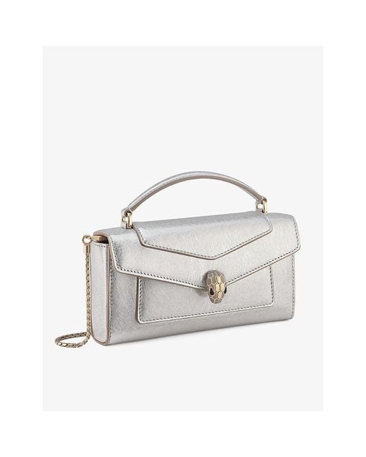 BVLGARI White Serpenti Forever Leather Cross-body Bag