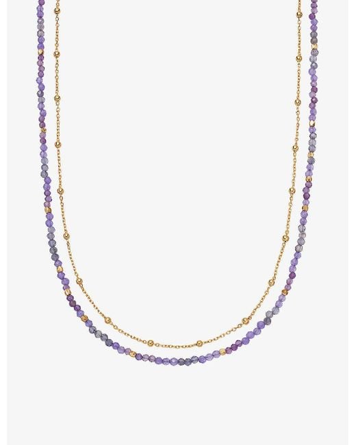 Astley Clarke White Biography-gemstone 18ct Gold Vermeil Necklace