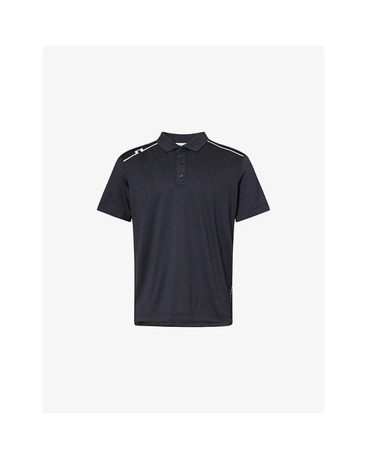 J.Lindeberg Blue Lionel Carryover Woven Polo Shirt for men