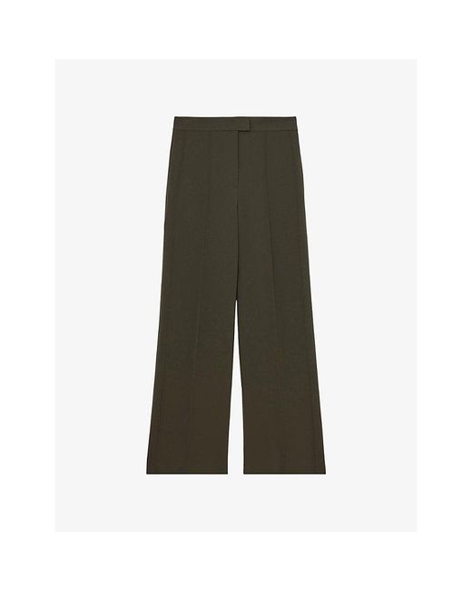 Reiss Green X Atelier Soliel Wide-Leg Crepe Trousers