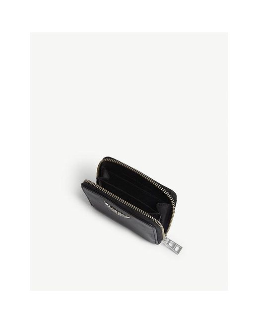 Zadig & Voltaire Black Leather Mini Wallet
