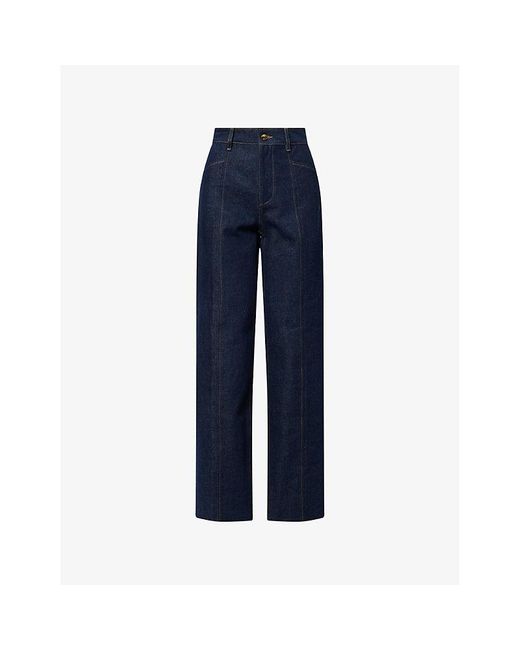 PAIGE Blue Skye Straight-Leg Denim Trousers