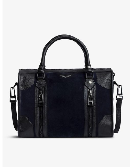 Zadig & Voltaire Blue Sunny Medium Suede Leather Shoulder Bag