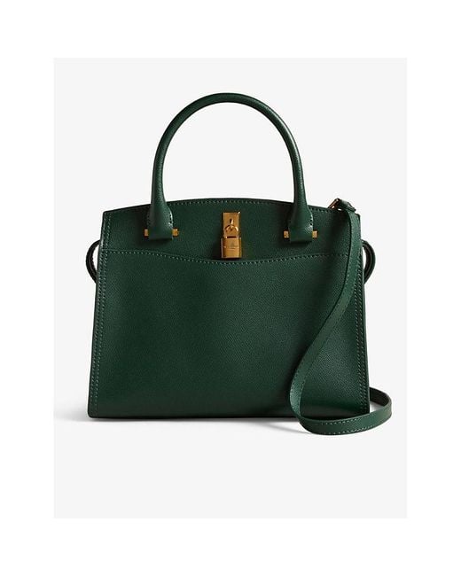 Ted Baker Green Myfair Leather Top-handle Bag